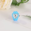 JewelryWe Men Women Finger Watch Heart Shape Rhinestone Quartz Analog