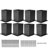 ICokin 4×4 Post Base 8 Pcs,Deck Post Brackets,Inner Size (3.6"x3.6“）Heavy