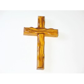 Cruz de Madera de Olivo Wall Cross Olive Wood 8" 20 cm Bethlehem
