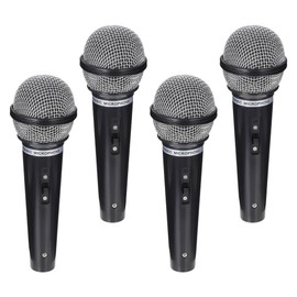 TOYANDONA 4pcs Toy Microphone for Kids, Pretend Toy Microphone Prop Plastic Microphone Fake Pretend Play Microphone for Karaoke Performance Party Favors