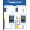 DIHOOL AC DC Miniature Circuit Breaker with IP65 Din Box,