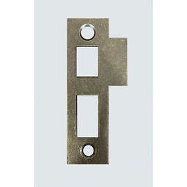 3-1/4" Antique Brass Door Strike Plate Latch for Mortise, Vintage, Solid Brass, Striker, Keeper, Replacement for 82mm/3.25"