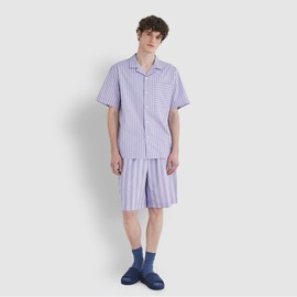JAJU [Patina by JAJU] [공용] 세일링 코튼 5부 파자마 세트 [S~XL]_라벤더 [Patina by JAJU] [Unisex] Sailing Cotton 5-Part Pajama Set [S~XL] _Lavender