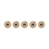 5 Pcs Professional Watch Crown Parts Gold Steel Wrist Watch