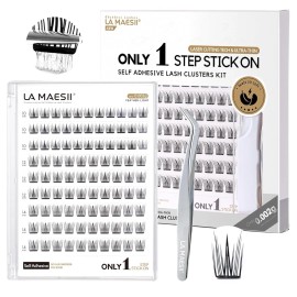 La Marsii Self Adhesive Eyelashes Kit, Natural Look 10-14mm Lash Clusters Kit
