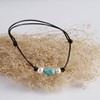 Barch Young Pearl and Turquoise Beaded Necklace Native on Black