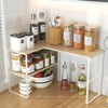 Golener Countertop Organizer Corner Shelf, 2 Tier Adjustable Stackable Corner