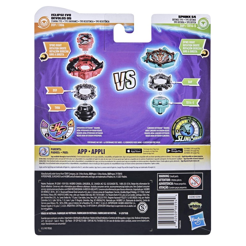 BEYBLADE Burst Surge Dual Collection Pack Hypersphere Eclipse EVO Devolos