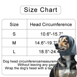 Rbenxia 1 Piece Dog Calming Hoodie Dog Cover Muffs Quiet Ears for Dogs No Shake Ear Wraps for Dogs Ear Dog Cover Ear Protection Warm Winter Ear Scarf for Dogs