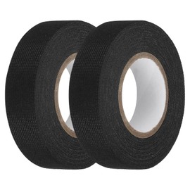 uxcell Wire Harness Tape, 0.74 in x 32.81 ft Self-Adhesive Cloth Electrical Tape Auto Electrical Cable Fixed High Temp Noise Dampening Heat Proof Wire Harness Automotive Cloth Tape, 2 Pcs