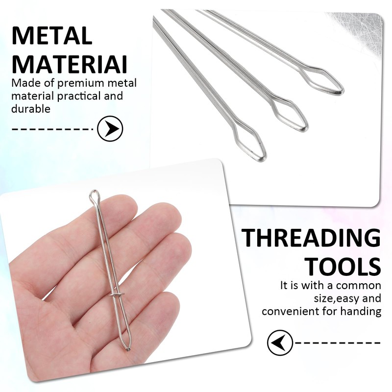 6Pcs Bodkin Drawstring Threader, Easy Quick Insert Drawstring Threader Tweezers