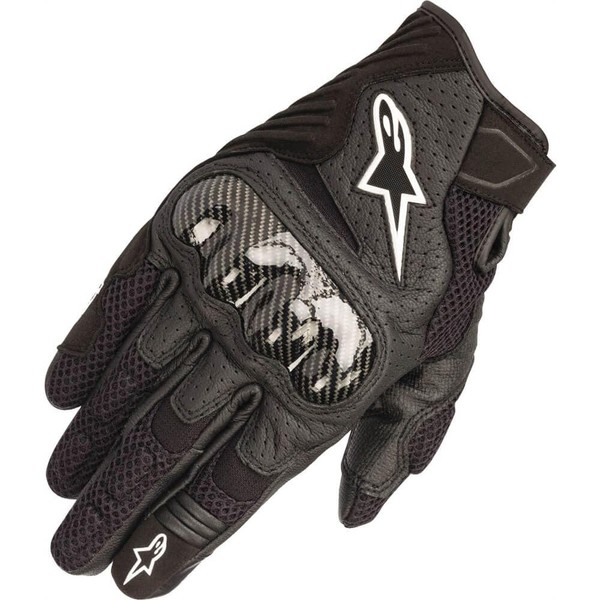 Black Sz L Alpinestars SMX-1 Air V2 Vented Leather Motorcycle