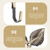 FOMIYES Brass Coat Hooks, Coat Rack Hooks, Iron Leaves Hook,