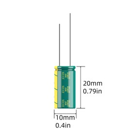 JCCON 10-Pack 50V 470uF Premium Quality Low ESR Electrolytic Capacitors 10x20mm (0.4x0.79in), 50Volt 470MFD High-Frequency Caps with Superior Performance