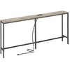 SUPERJARE 70 Inch Console Table with Outlet, Narrow Entryway Table