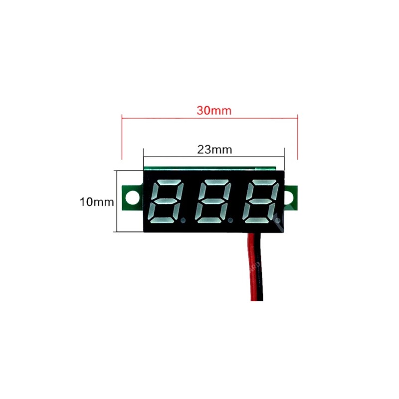 JacobsParts DC 4.5-30V 2-Wire Voltmeter 3-Digit LED Display Panel Volt