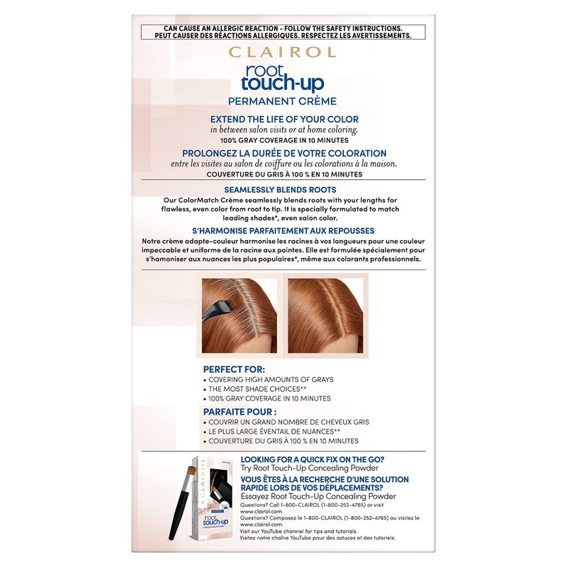 Clairol Root Touch-Up Permanent Hair Dye, 6R Light Auburn /