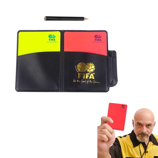 Football Referee Kit, Sports Referee Card Set, Red and Yellow Cards, Disciplinary Cards, Football Referee Card Set, for Football Basketball Sports