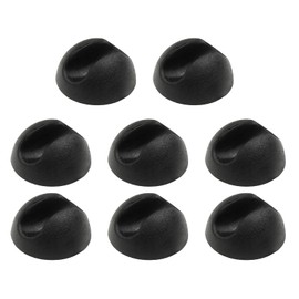 Kyuionty 8Pcs Hairpin Leg Protector Feet Fits 3/8" - 1/2" Thick Rods, Furniture Table Chair Feet Floor Protector Tip Table Chair Hairpin Leg Rubber Caps (Black)