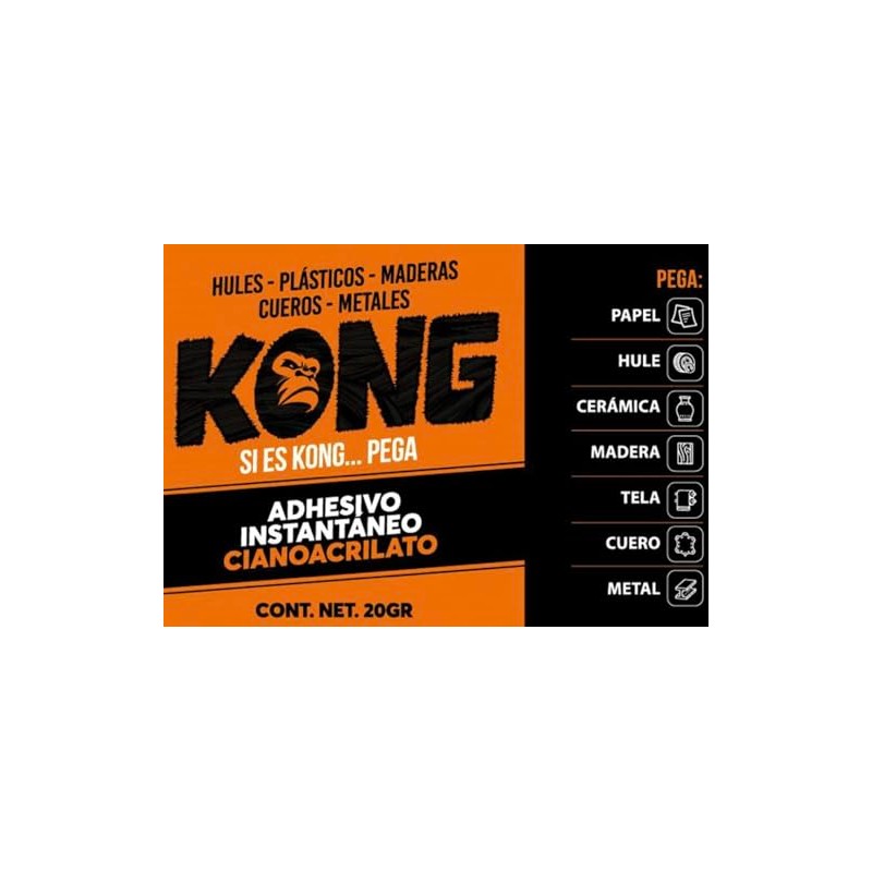 Genérico - Pegamento Kong Instantáneo de Cianoacrilato 1pz