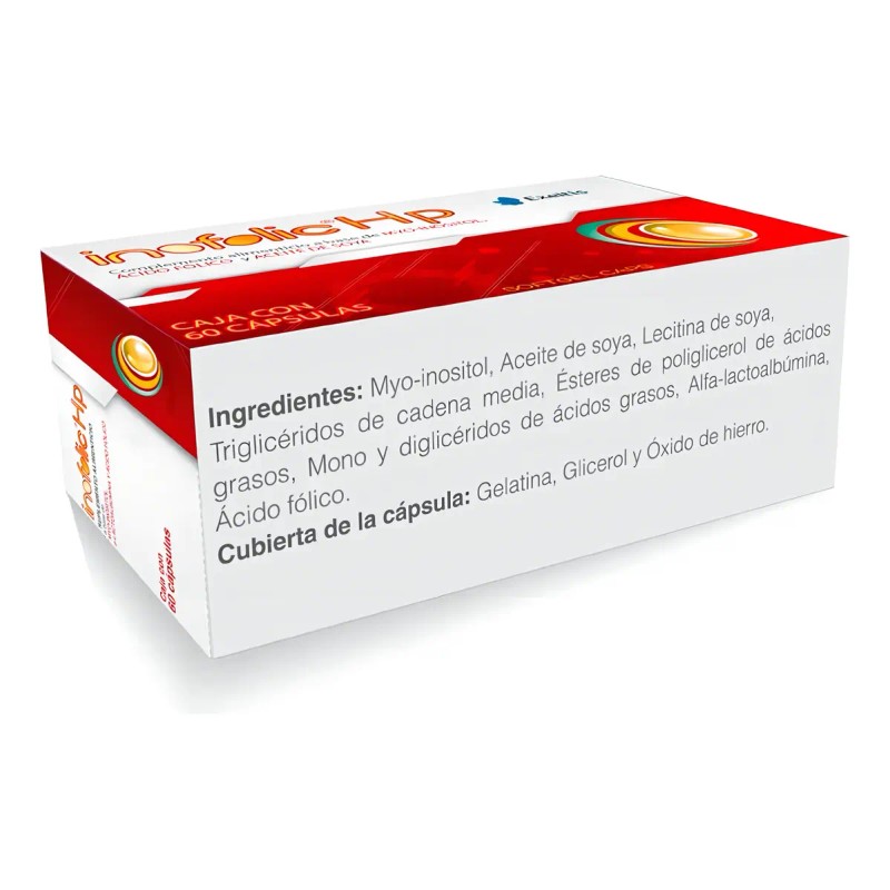 Inofolic Caja Cápsulas Sabor Myo Inositol Ácido Fólico