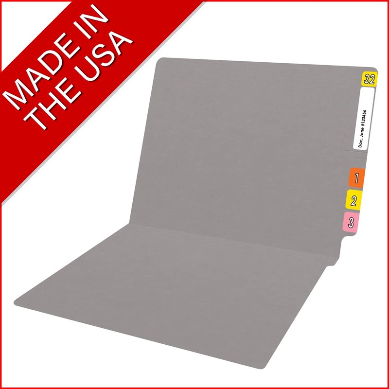 14 pt Color Folders, Full Cut 2-Ply End Tab, Letter