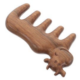 minkissy Adorable Cartoon Cow Hair Comb Sandalwood Massage Comb for Relaxation Present