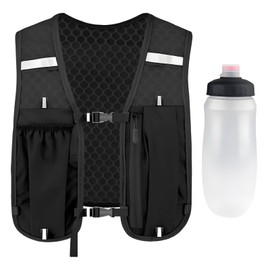 SupRovare Running Vest for Men and Women, Hydration Vest with 550 ml Water Bottle, Ultralight Hydration Backpack, Lightweight and Breathable for Running, Marathon, Outdoor & Fitness
