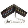 Men's Genuine Leather RFID Blocking Chain Biker Bifold Flap Up