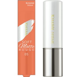 Kiss Me Ferme Soft Matte Rouge 05 Mode Beige, 0.1 oz (3.8 g), Slightly Glossy, Color Retains as Seen
