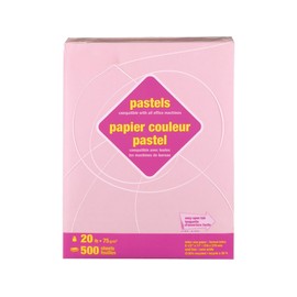 Staples Pastel Colored Copy Paper 8 1/2-Inch x 11-Inch Pink 500/Ream, For Office, School & Home