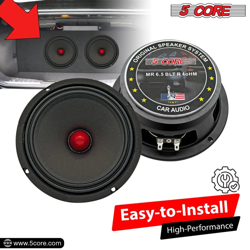 Replacement 6.5" Inch Mid-Range Pro Audio Car Speakers 1600W Max
