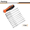sourcing map 1/4" Metric Power Nut Driver Drill Bit Set