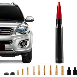 Bullet Antenna, Antenna for Truck, Car Antenna Replacement, Truck Antenna, Truck Accessories for Men, Fit for Ford F150, Fit for Chevy Silverado 1500, Fit for Gmc Sierra 1500, Red - Colour: black