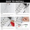 UamGlsob 8 mm Wide Elastic Shoelaces Without Tying Universal Flat