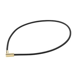 phiten(ファイテン) ネックレス RAKUWA磁気ネック チョッパースクエア ゴールド/ブラック 50cm