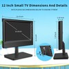 Feihe 12 Inch Small TV with HD Display, Antenna,HDMI,AV,USB Ports,