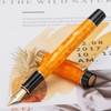 Jinhao 100 Classic Fountain Pen Orange Marble Celluloid, Medium Nib