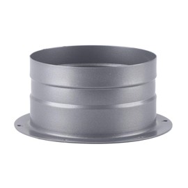 AZITICY Connector Ventilation Pipe Round Duct Pipe Connection Flange - 150 mm Ventilation System Duct Connector Made of Metal Wall Flange Mounting Round Pipe for Ventilation Systems (Model B / 150 mm)