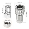 PATIKIL 1 Set Hydraulic Quick Coupling Carbon Steel M14 x
