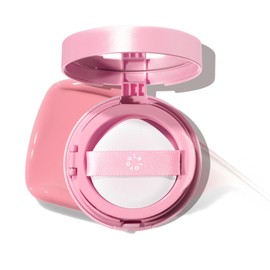 INTO YOU Cream Blush Air Cushion for Cheeks Eyes, Moisturizing, Lightweight, Dewy Finish Face Makeup, Long Wearing, Buildable, Blendable, Pigmented Liquid Blush, for All Skin Tones, Cool Lavender