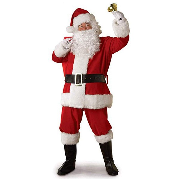Men 's Santa Costume Set Christmas Fancy Dress Adult Santa