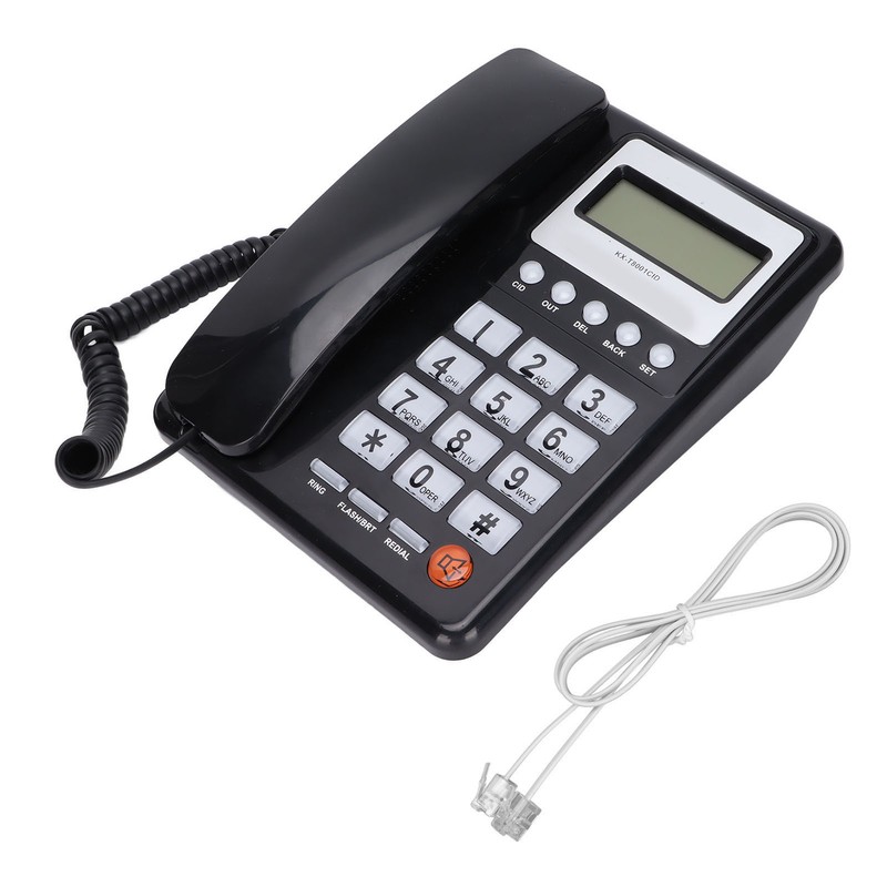 KXT8001CID Corded Telephone Multifunctional Wired Landline Phone with LCD Display