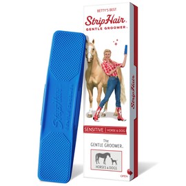 StripHair StripHair Gentle Groomer - Original for Horses Dogs 6-in-1 Shedding Grooming Massage (Blue)