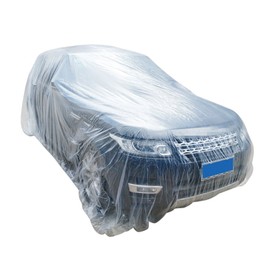 Fydun Cubierta de Plástico para Automóvil Plástico Transparente Desechable Banda Elástica Universal Cubiertas para Automóvil Polvo de Lluvia Cubierta de Garaje Cubierta Protectora Impermeable (PC 1)