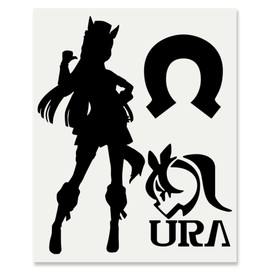 126B Gold Ship Victory Clothes Sticker with Only the Image S Black