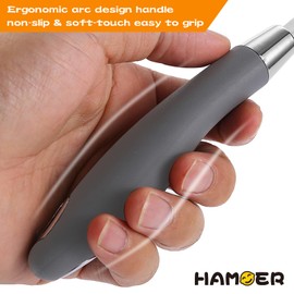 HAMOER Lemon Citrus Zester Tool Cheese Grater for kitchenaid-Multipurpose grooved channel knife scraper,Stainless steel blade and ergonomically designed curved handle