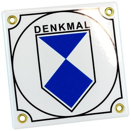 Sosenco - Memorial Enamel Sign 12 x 12 cm - Memorial Protection Sign Enamel Sign