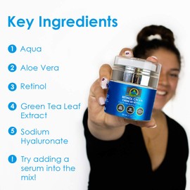 Retinol Cream - Best Face Moisturizer & Skin Hydrator, Anti Aging, Anti Wrinkle Moisturizing Face Lotion, Helps With Dry Skin or Sensitive Skin, Tinted Eye Cream (1.7 fl.oz/50 ml)