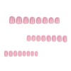24PCS Fake Nails with Glue - Short Square False Nails